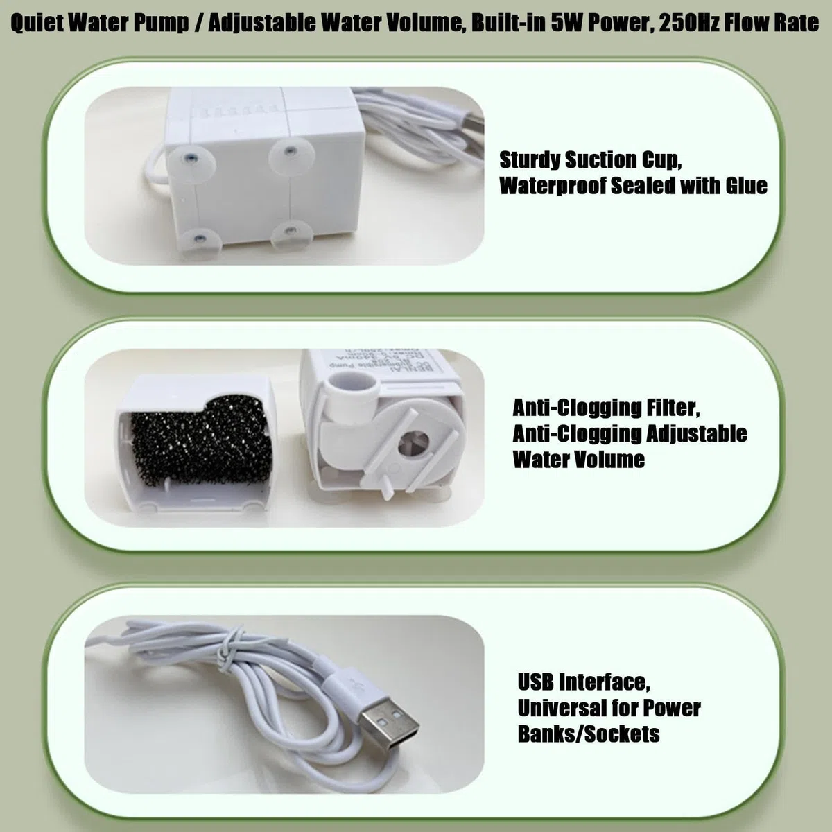 Bebedero para Jaula de Pájaro USB Portátil con Cargador | Ducha para Aves para Jaulas de Interior