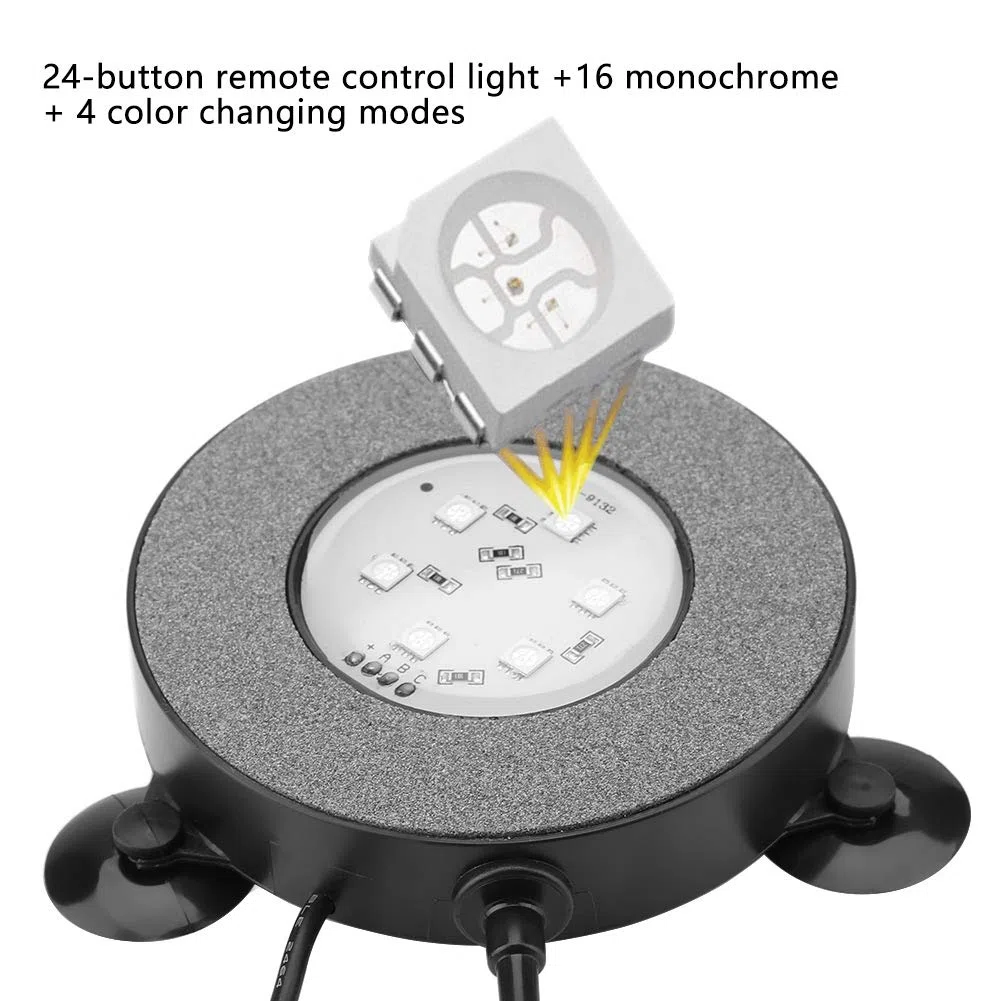 Tnfeeon Luz LED para acuario tanque de peces burbujeador