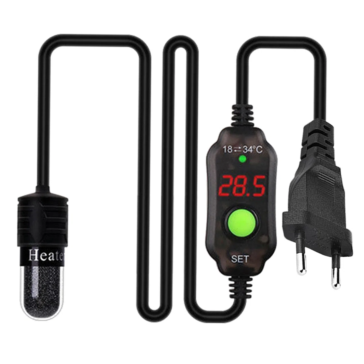Sharplace Calentador de Acuario Termostato Controlador Automático Barra de Calentamiento Submergible Ajustable Material de Y Vidrio Adecuado para Tanque de, 20W, Individual