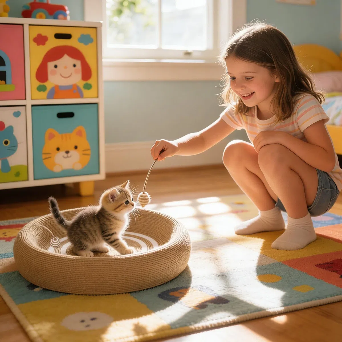 Cama rascador para gatos Cuenco de rascado de sisal para protección de
