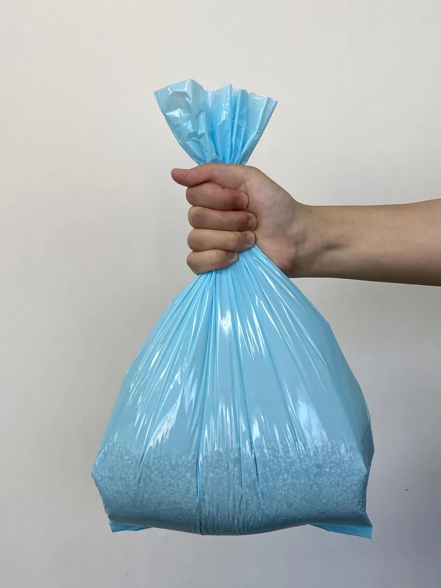 BOS Amazing Odor Sealing - Bolsas de eliminación de residuos de gatos y arena para gatos, duraderas y sin perfume (90 bolsas) [Tamaño: M, color: azul claro]