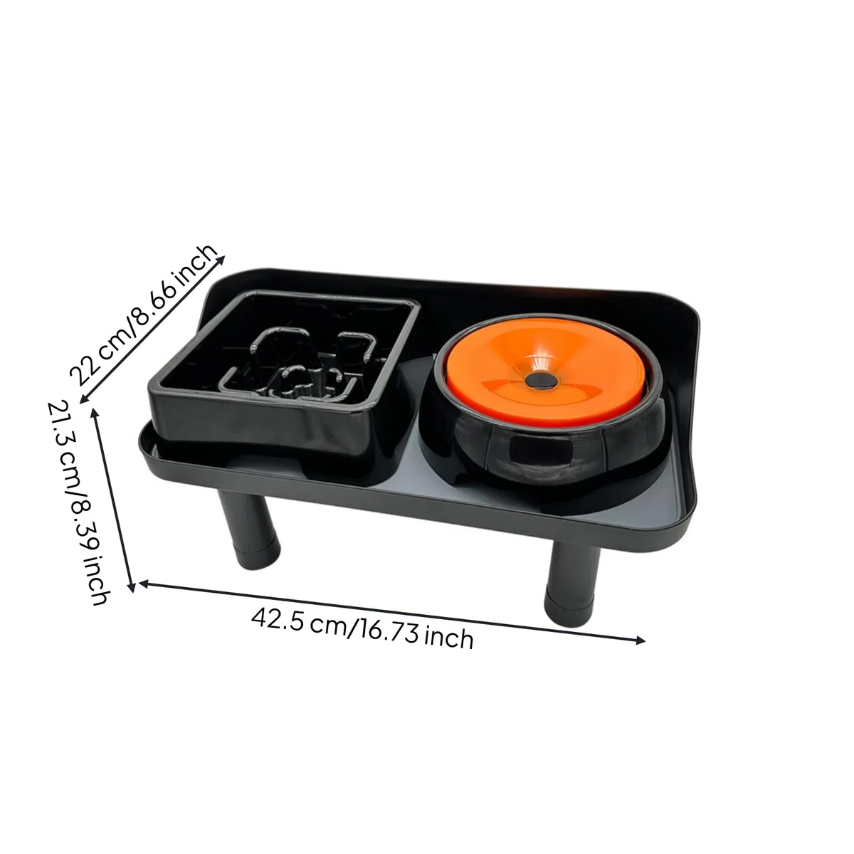 Comedero Elevado para Perros Estación de Alimentación Tazón Soporte Ajustable Altura Gradual Doble Recipiente Extraíble Construcción Robusta Silicona, Style to 4