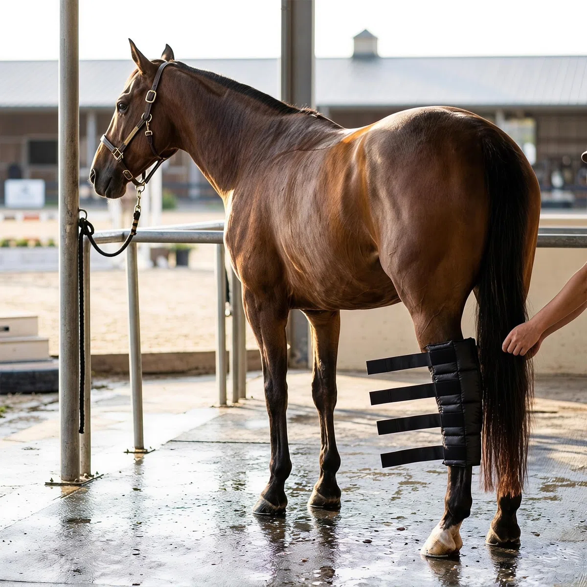 Botas Frías para Caballos con Correas Ajustables y Gel Refrigerante