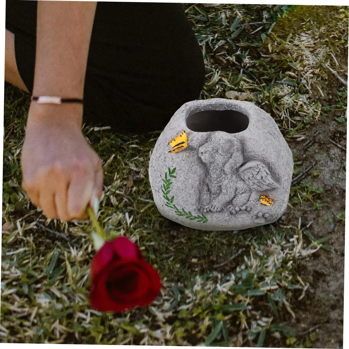 BESPORTBLE 3piezas Conmemorativa De para Jardín De Diseño Multifuncional para Suculentas y Flores Decoración Exterior para Homenajear Mascota