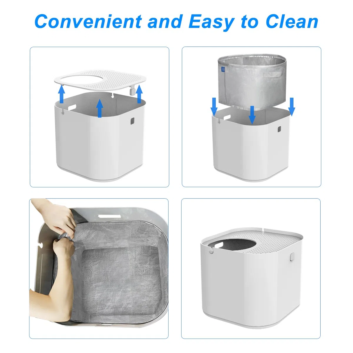 Paquete de 4 forros reutilizables para caja de arena Mod Kat Cat tipo A