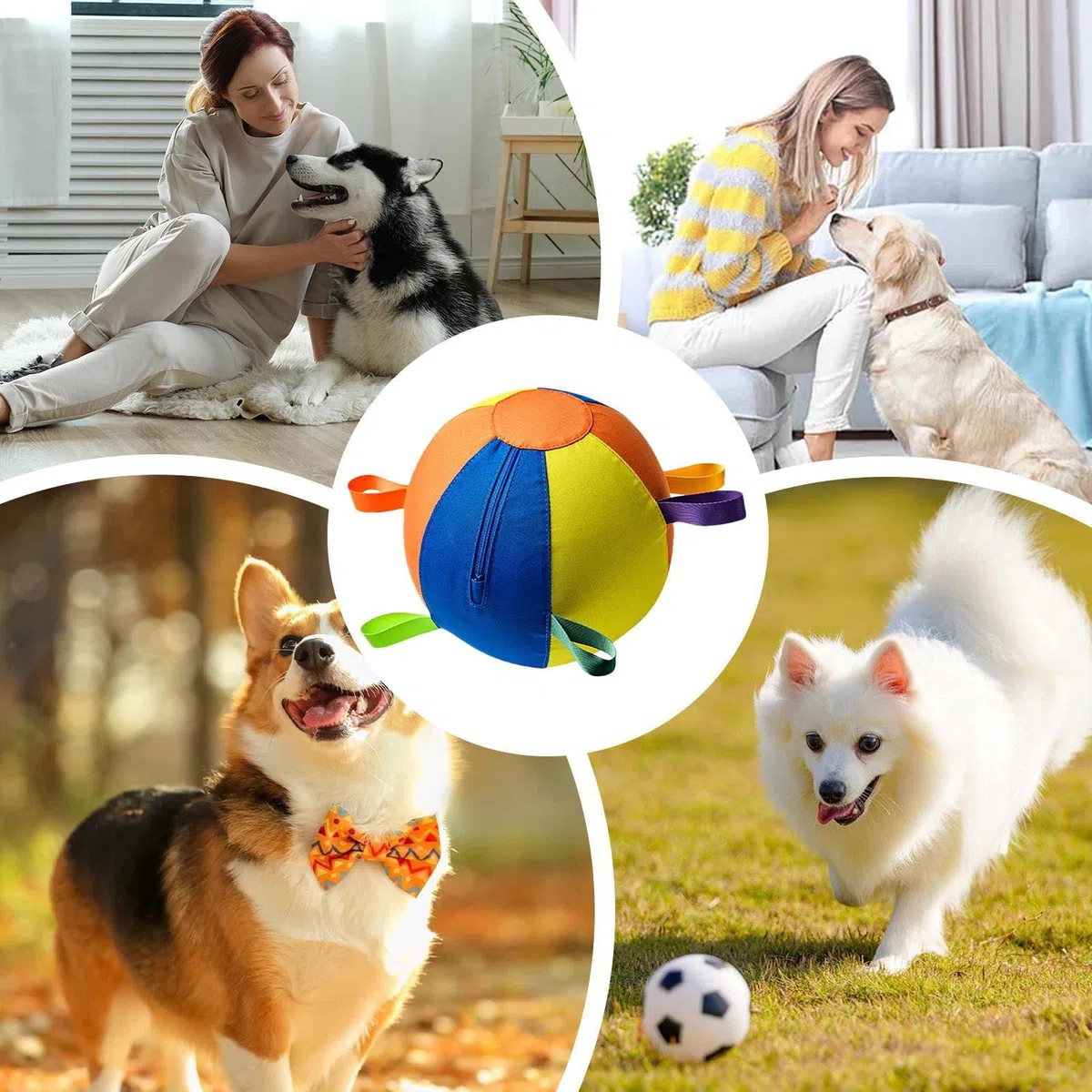 Pelota de Perro Juguete Resistente Mordeduras, Ejercicio Portátil, Juego | Pelota Interactiva Perros y Cachorros en Exteriores, Piscina, Agua, Navidad