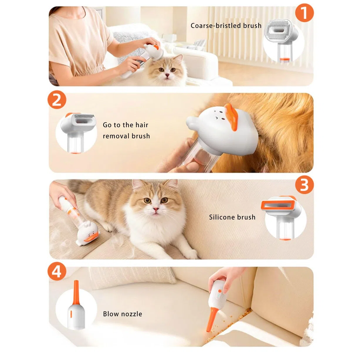 Cepillo quitapelos para perros, peine para cuidado y cuidado del de perros y gatos, para eliminar pelos, limpieza, cepillo de baño y secado