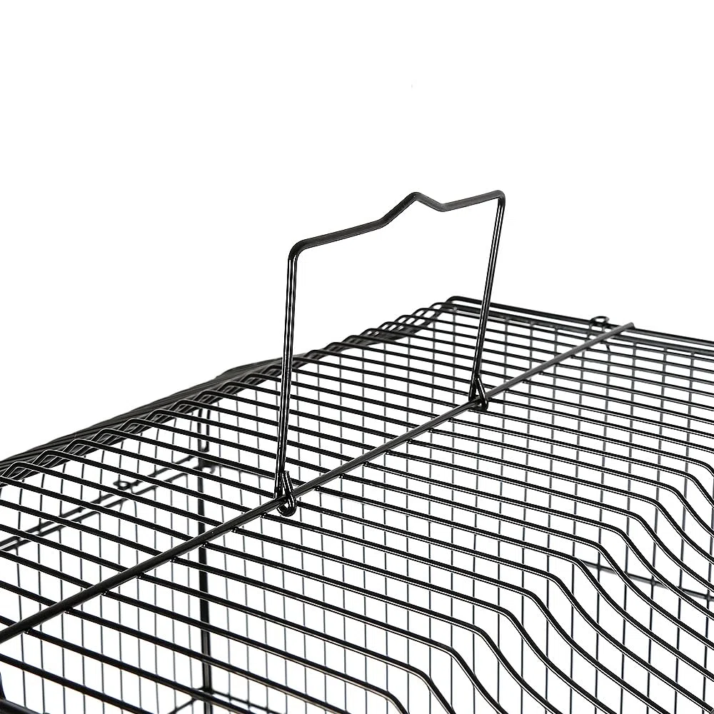 Jaula de cría para pájaros Solid Cage Pájaro sobre pie Aviario para pájaros interior/exterior, jaula de aves aves aves para periquito canario (negro, 46 x 36 x 92 cm)