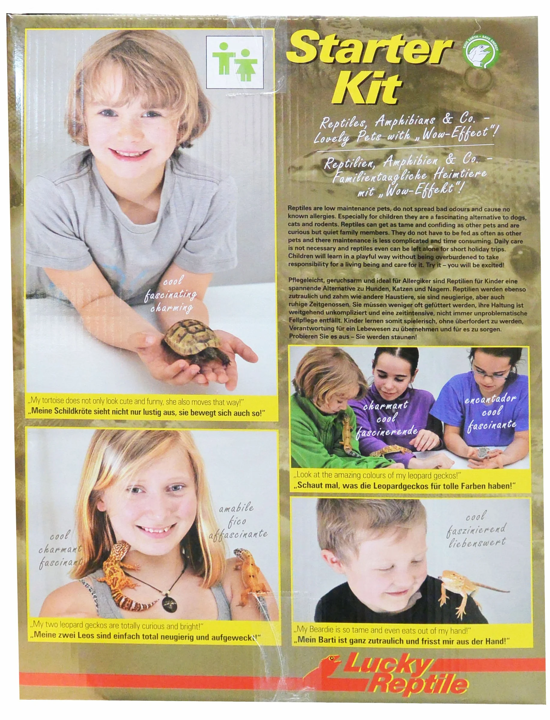 Lucky Reptile Kit de Inicio geco de Arena 50 cm - Set Completo de terrario para gekkos pequeños Kit de terrario para hasta 4 gecos - Set de Inicio lagartijas Color Blanco
