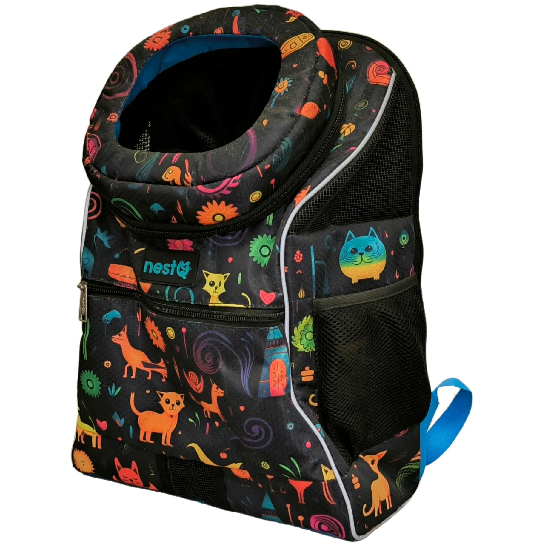 Mochila Transportín Mascotas Perro Gato hasta 3kg 43x30x20cm | hasta 3kg, 43x30x20cm, para gatos/perros