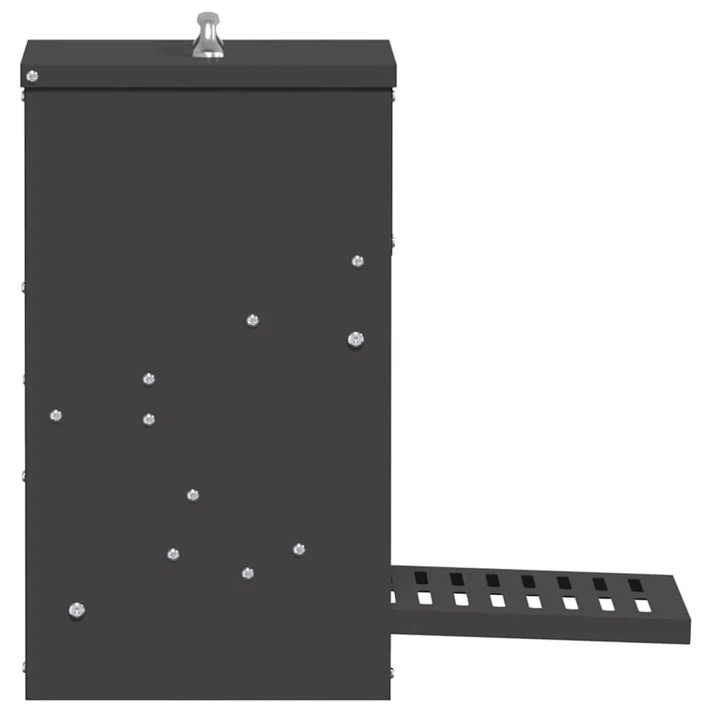 Comedero de pollo de metal de 25 x 42 x 40 cm de acero laminado en frío con mecanismo de pedaleo, gran comedero para rebaños, resistente y duradero para uso en interiores y exteriores