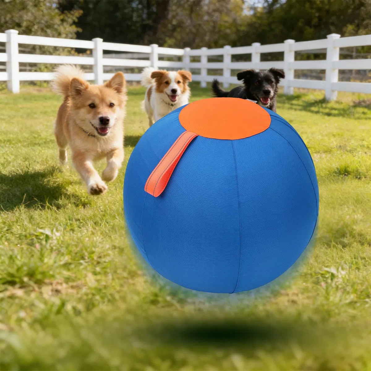 Pelota de Pastoreo para Perros Grandes Mordedor inflable para cachorros | Juguete de ejercicio para cachorros para Jardín Finca Parque Amantes de Mascotas Entrenadores Piso Oficina Salón Dormitori