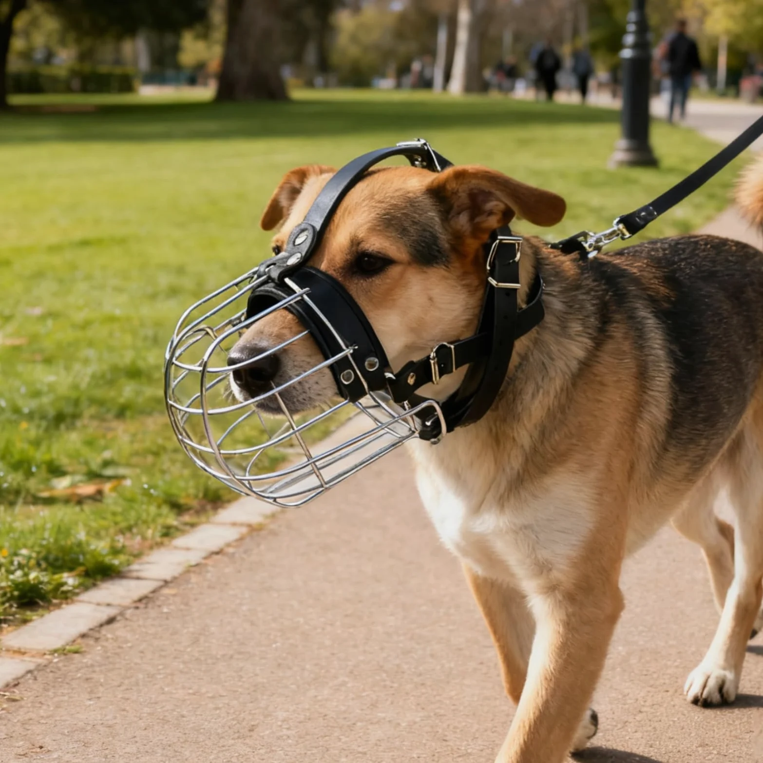 Genérico Bozal Metálico para Perros, A Prueba De Mordeduras Y Cómodo