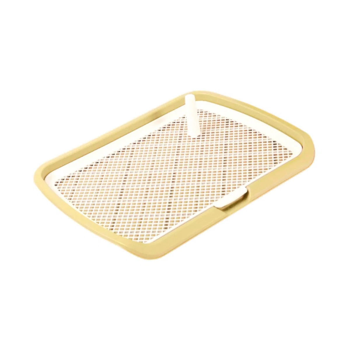 Bandeja de baño para Entrenamiento de Mascotas con solución de fácil Limpieza. Ideal para Perros de Cualquier tamaño. Diseñada para Mascotas, Amarillo, 66x50x5.2cm