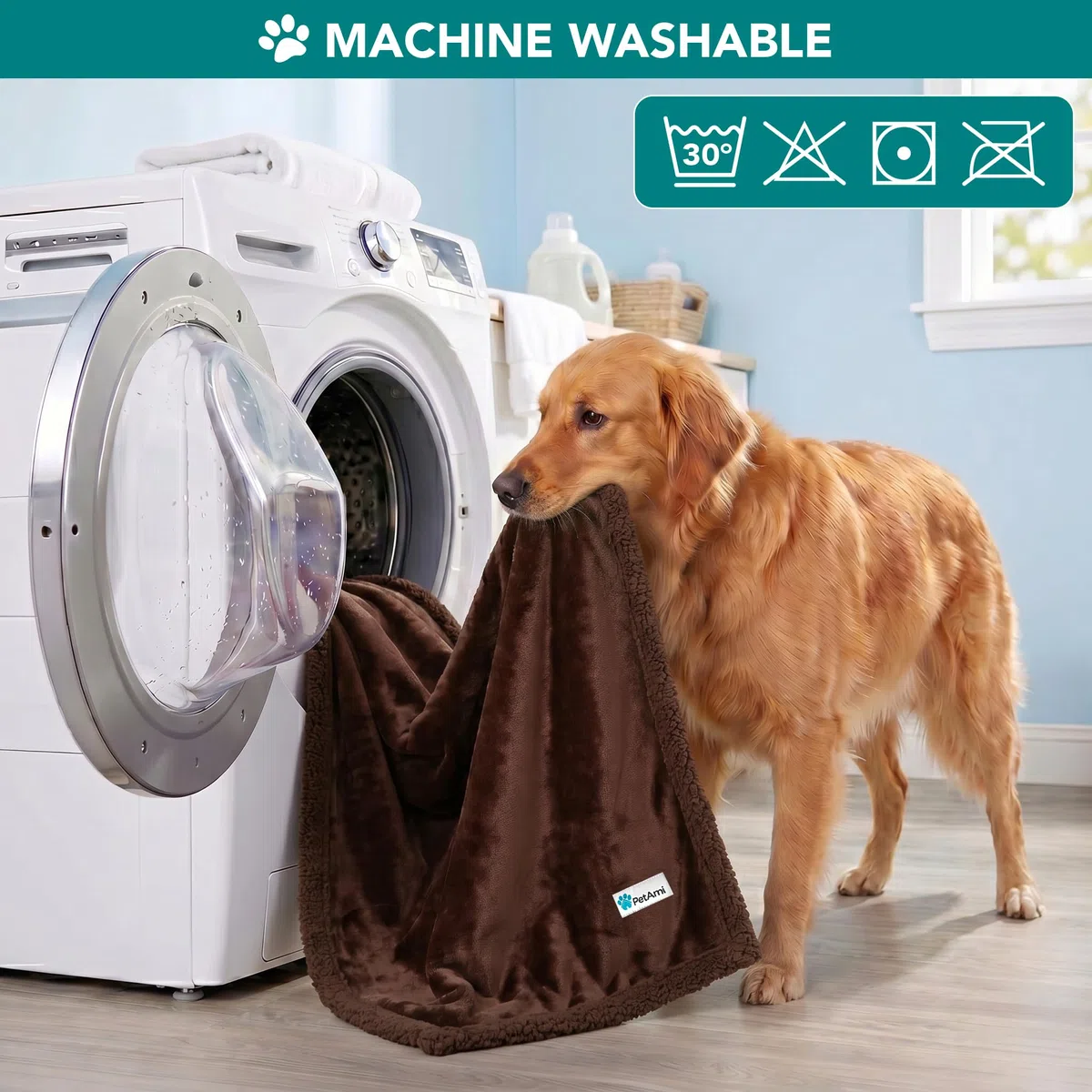 PetAmi Manta para perros pequeños y medianos, manta de cama para mascotas, gato, cachorro, gatito, funda protectora de forro polar para sofá, coche, manta de sherpa suave, reversible, lavable, mini 29