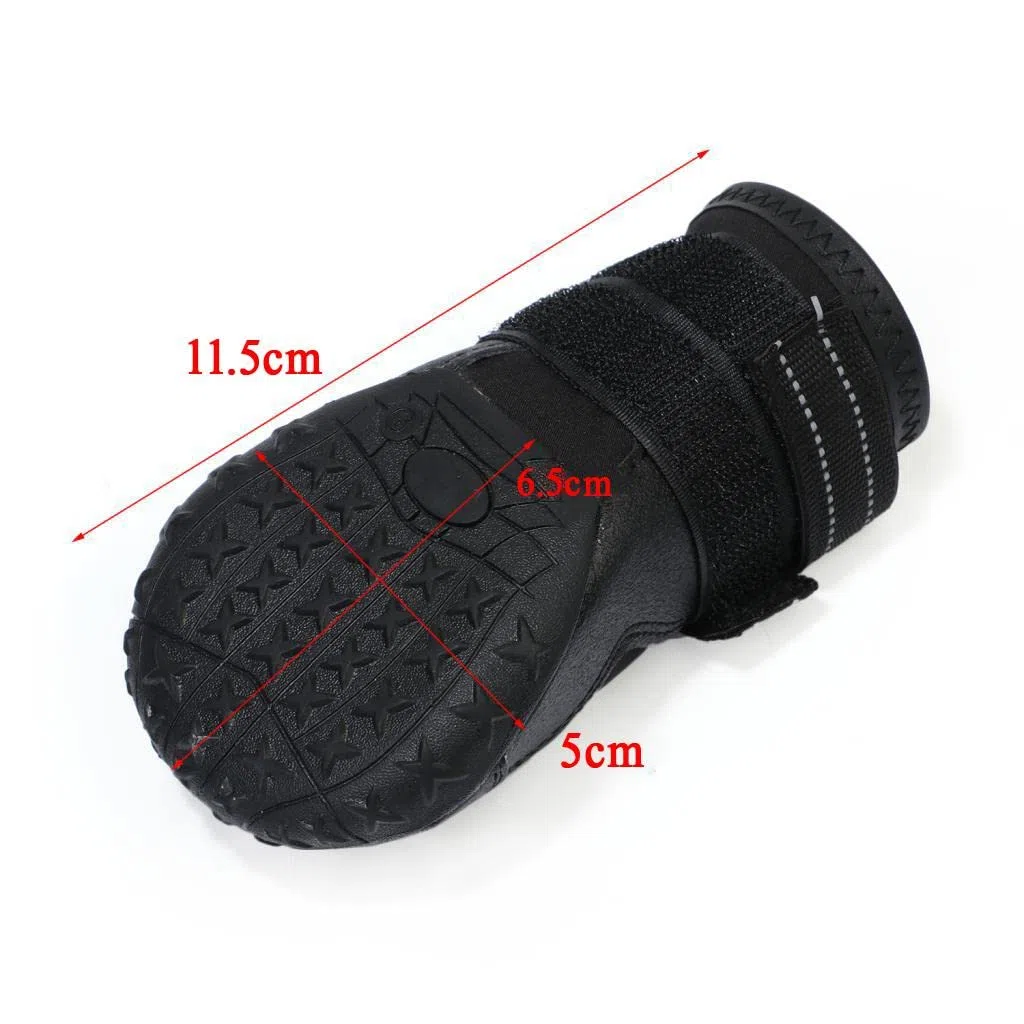 4 Pares de Zapatos para Perros Y Cachorros, Sin Calcetines.
