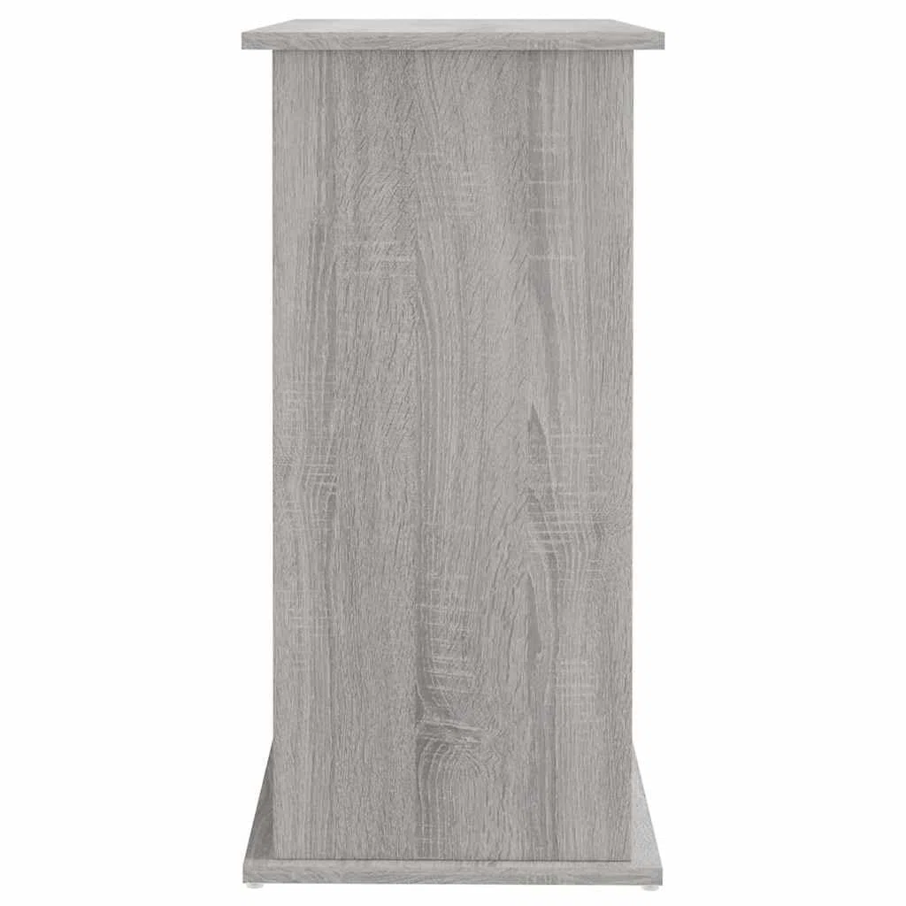 Soporte para acuario, color gris, de madera Sonoma, 81 x 36 x 73 cm, armario inferior estable con espacio de almacenamiento y puertas para accesorios de acuario, estantería, muebles, ideal