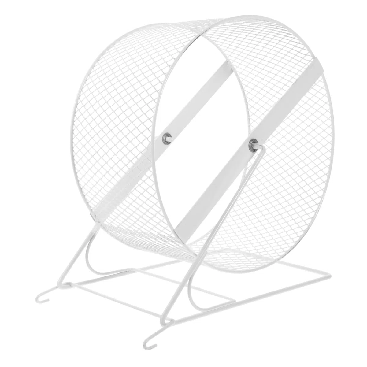 Yardwe Rueda de Ejercicio para Hámster y Erizo, Juguete de Hierro Blanco, Confiable para Correr y Hacer Ejercicio en Casa, Accesorio para Mascotas