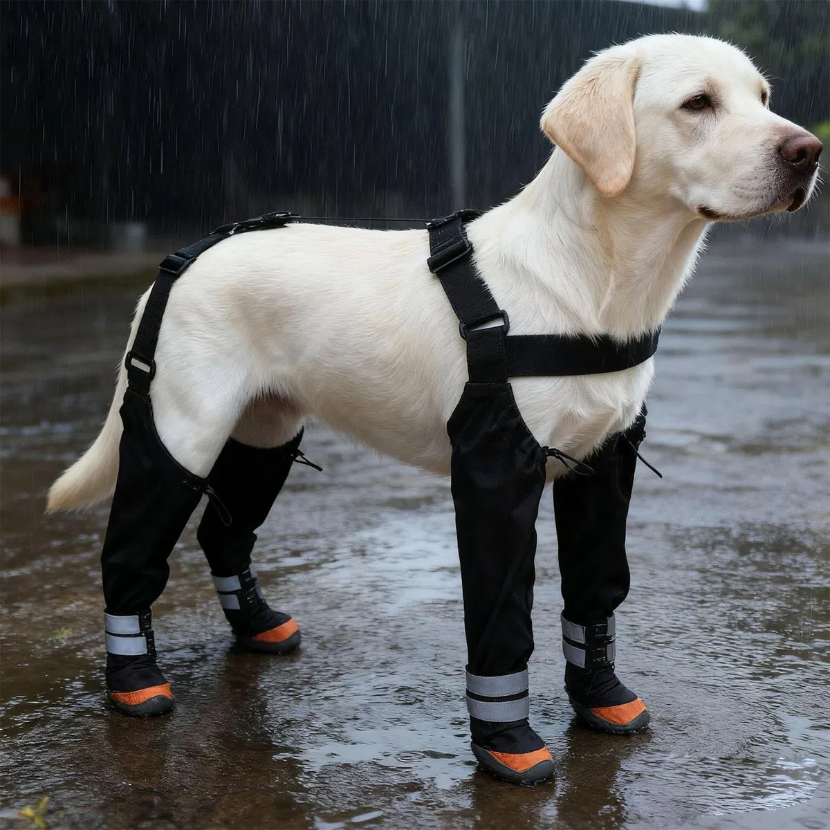 Botas con Arneses para Perros Protector Impermeable Antideslizante