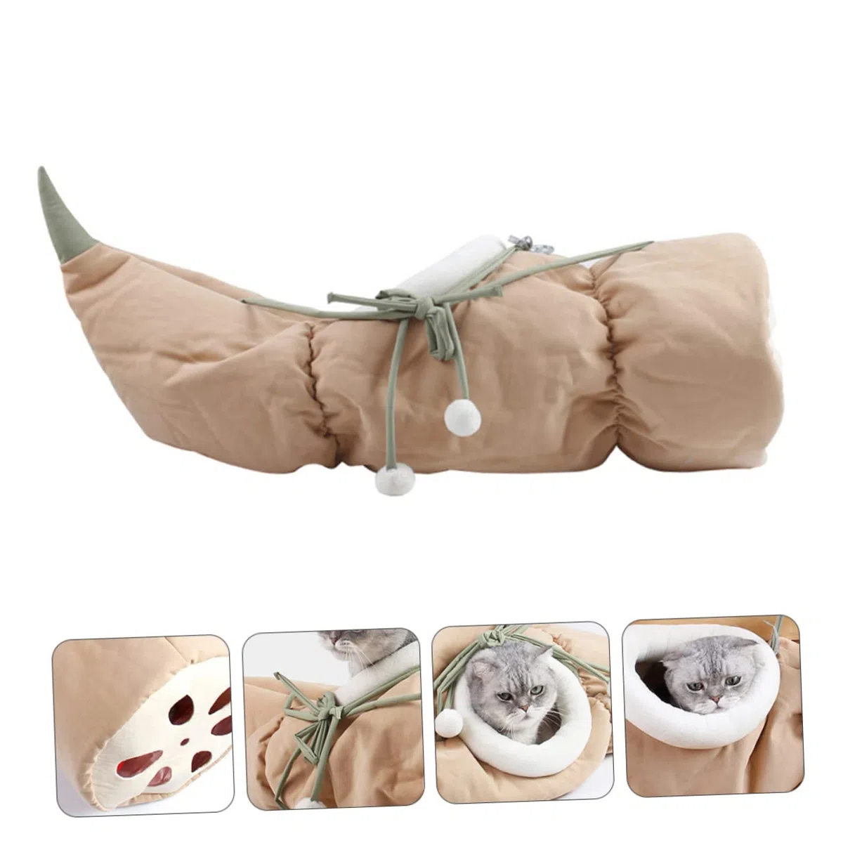 Túnel Plegable para Gatos Hamaca Colgante Cama para Gatos Color Aleatorio