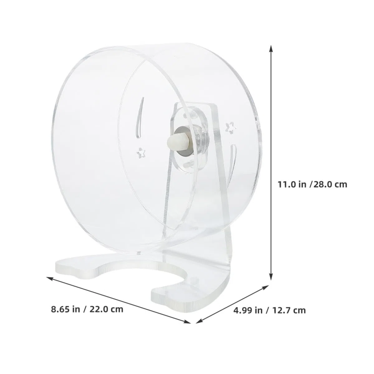 HEMOTON Rueda Silenciosa para Hámster con Soporte Juguete de Ejercicio Transparente para Pequeños Roedores Diseño Duradero y Ergonómico para Actividad Saludable
