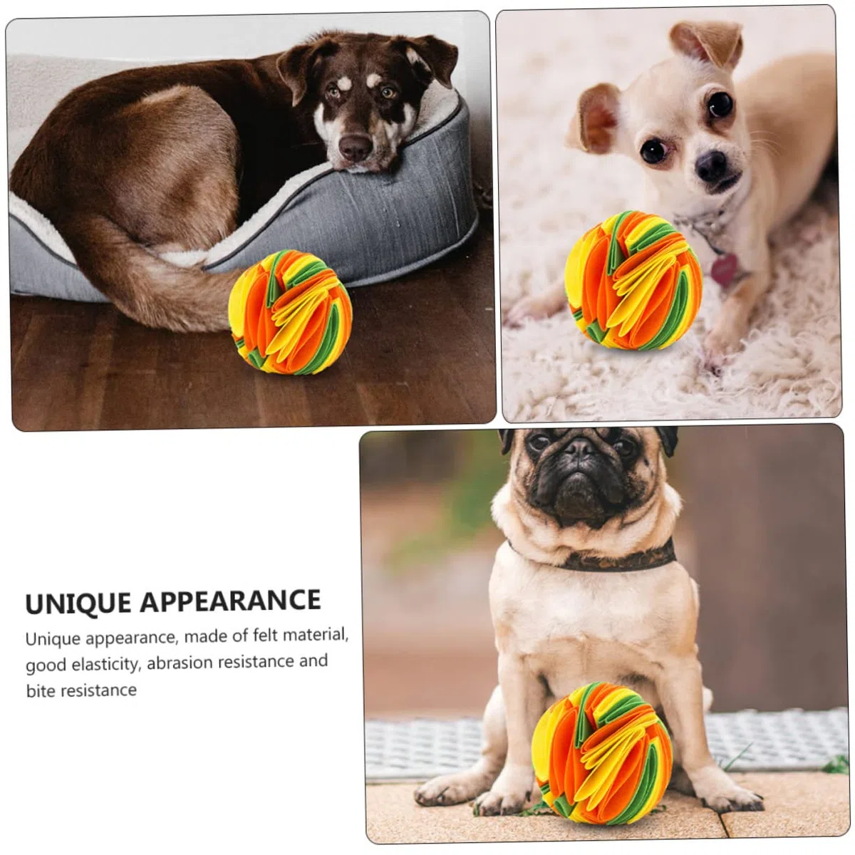 FOMIYES 3 Juguetes Interactivos para Perros Juguetes Molares para Mascotas Juguetes para Masticar con Fugas De Comida.