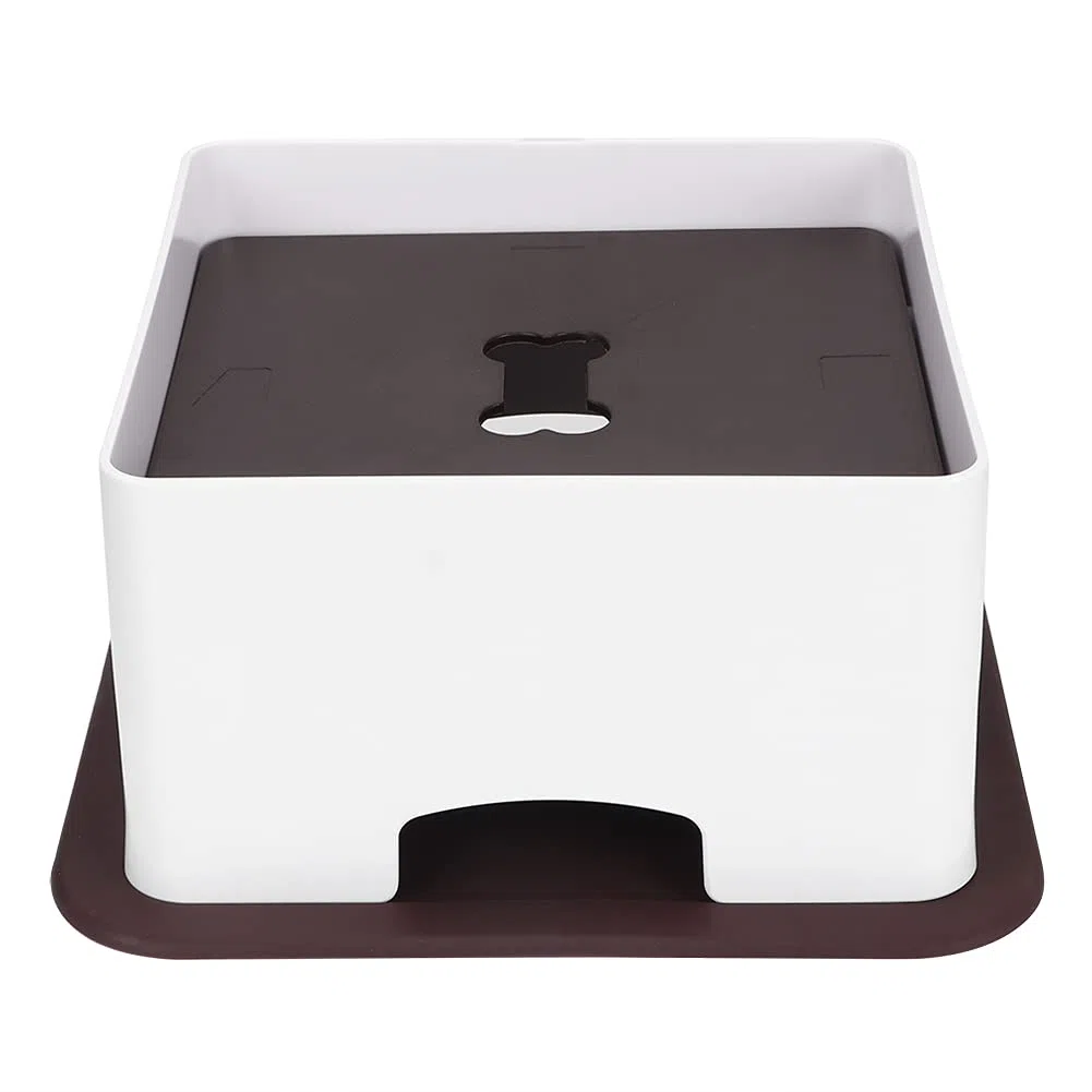 Mesa de alimentación para Mascotas, plástico Ajustable, Elevado, Soporte para Cuenco de Agua y Comida, Almohadilla Antideslizante, dispensador de alimentador, Accesorio, Hora de (Grande)