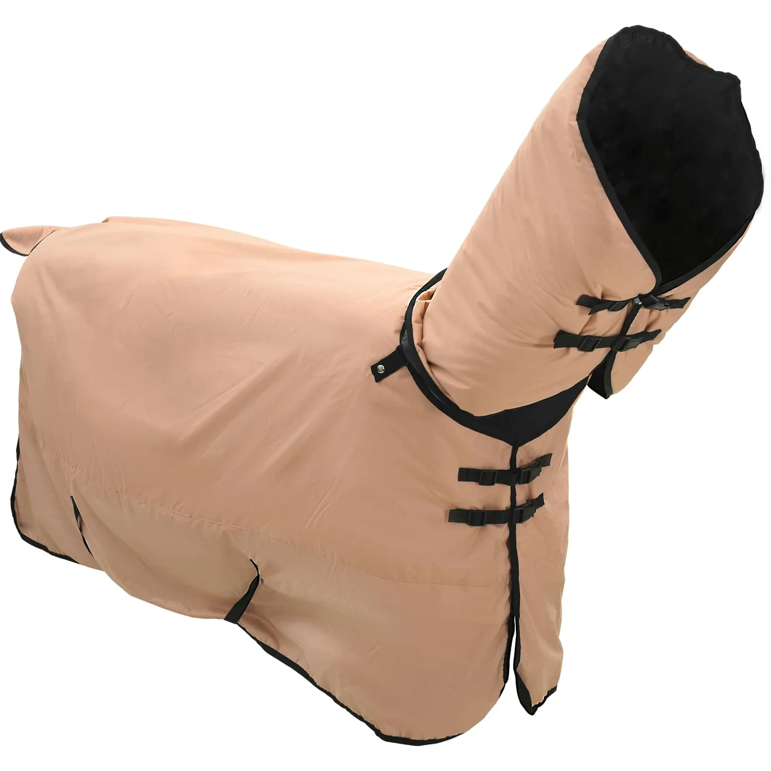 Genérico Manta para Caballo Capuchino 85 cm Poliéster,Deportes,Actividades al Aire Libre,Equitación,Cuidado de Caballos,Mantas y para Caballos,Canela,42013178