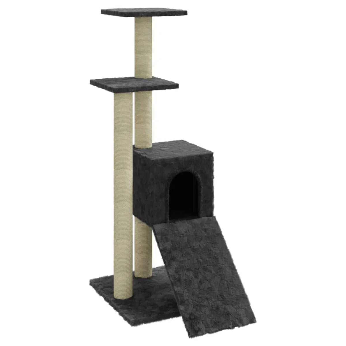 Rascador para Gatos con Postes de sisal, Arbol para Gatos, Gatos Accesorios, Arranhador para Gatos, Arbol Rascador Gatos, Gris Oscuro 92 cm