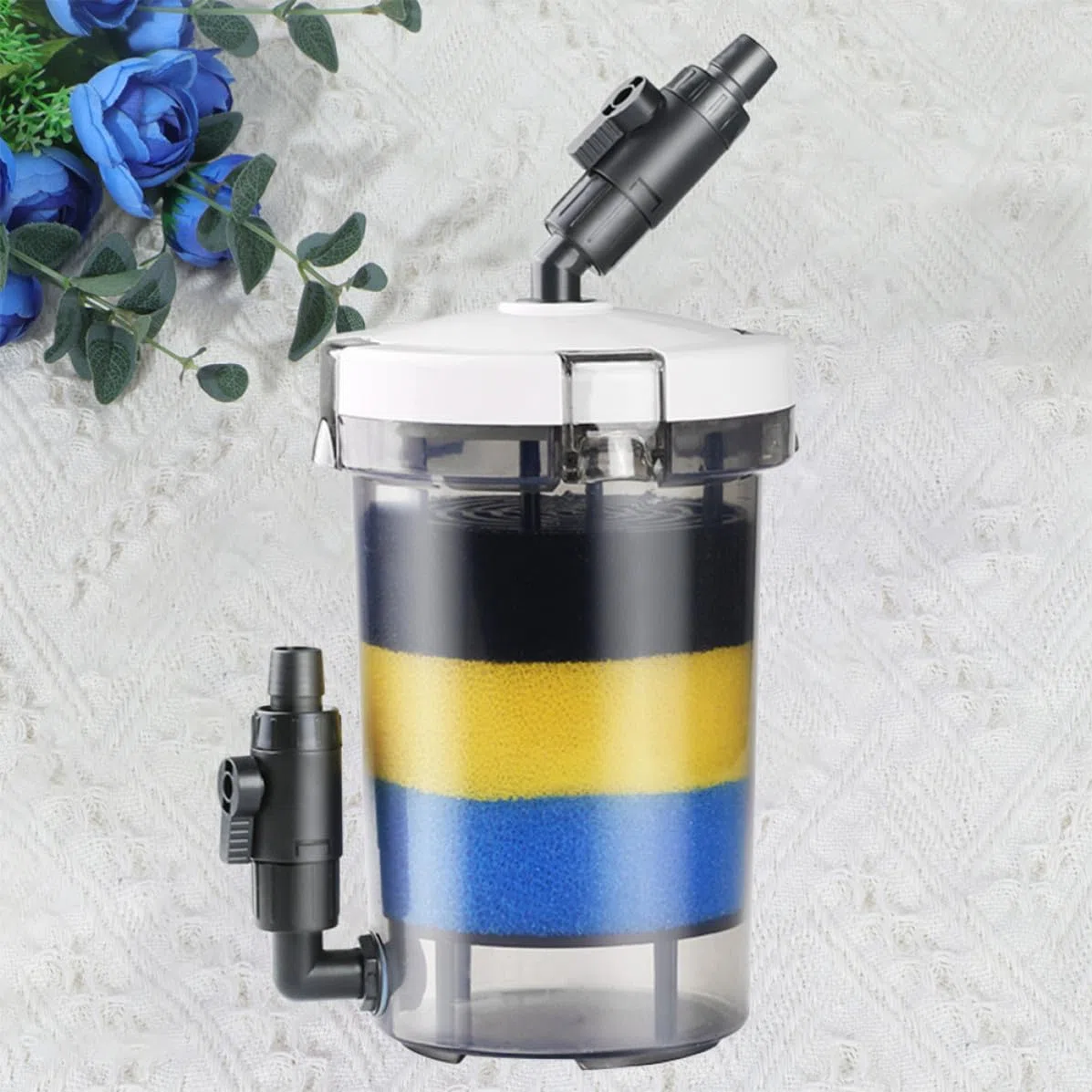 Alipis Filtro Serie Plástico Material de Silencioso Filtrado y para Transparente EW Sistema Pecera para Acuarios y Estanques Cría de Peces Pequeños