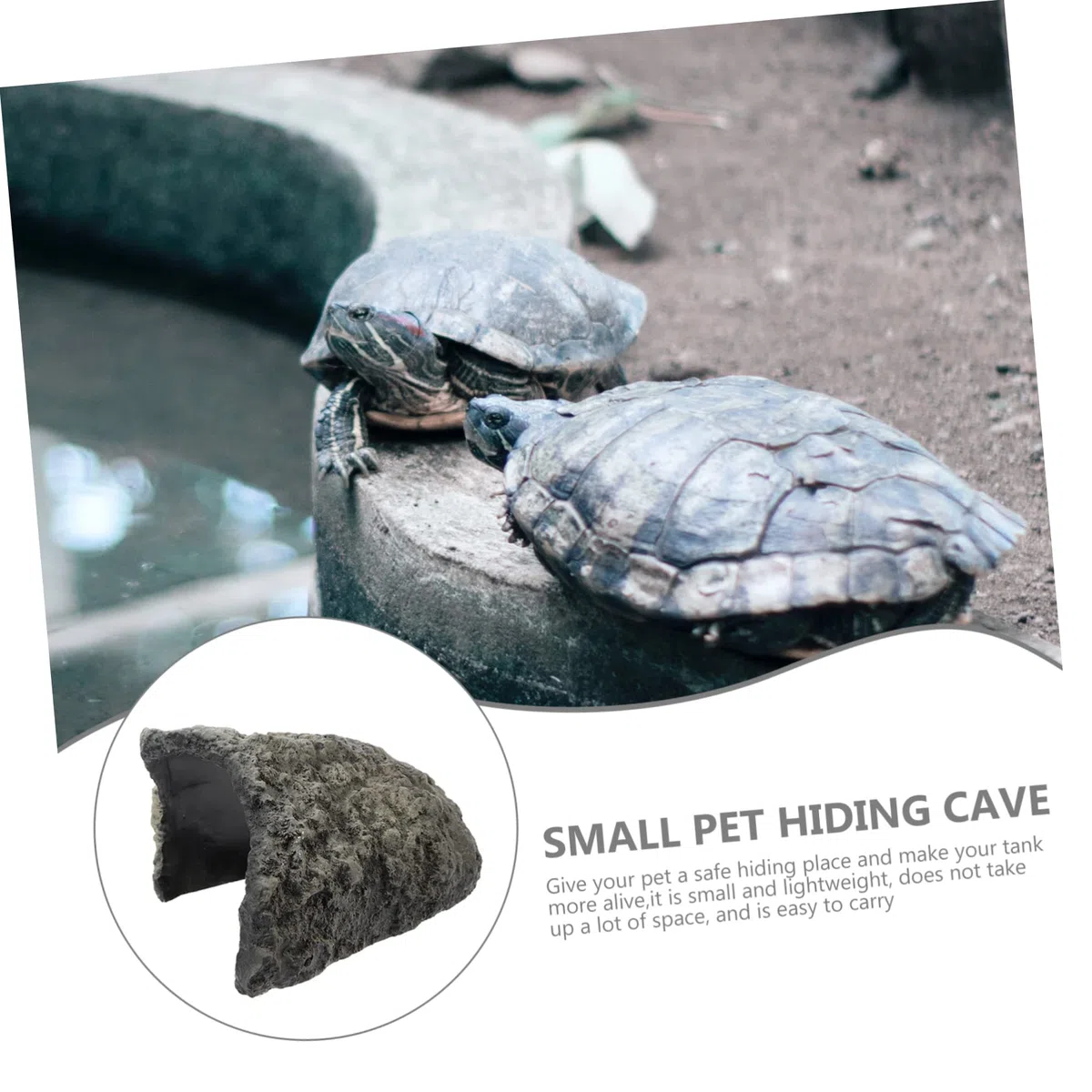DOITOOL Refugio De Resina para Reptiles Plataforma De Sol y Diseño Natural Decoración De Terrario para Tortugas Lagartijas y Arácnidos para Hábitats De Acuarios y Terrarios