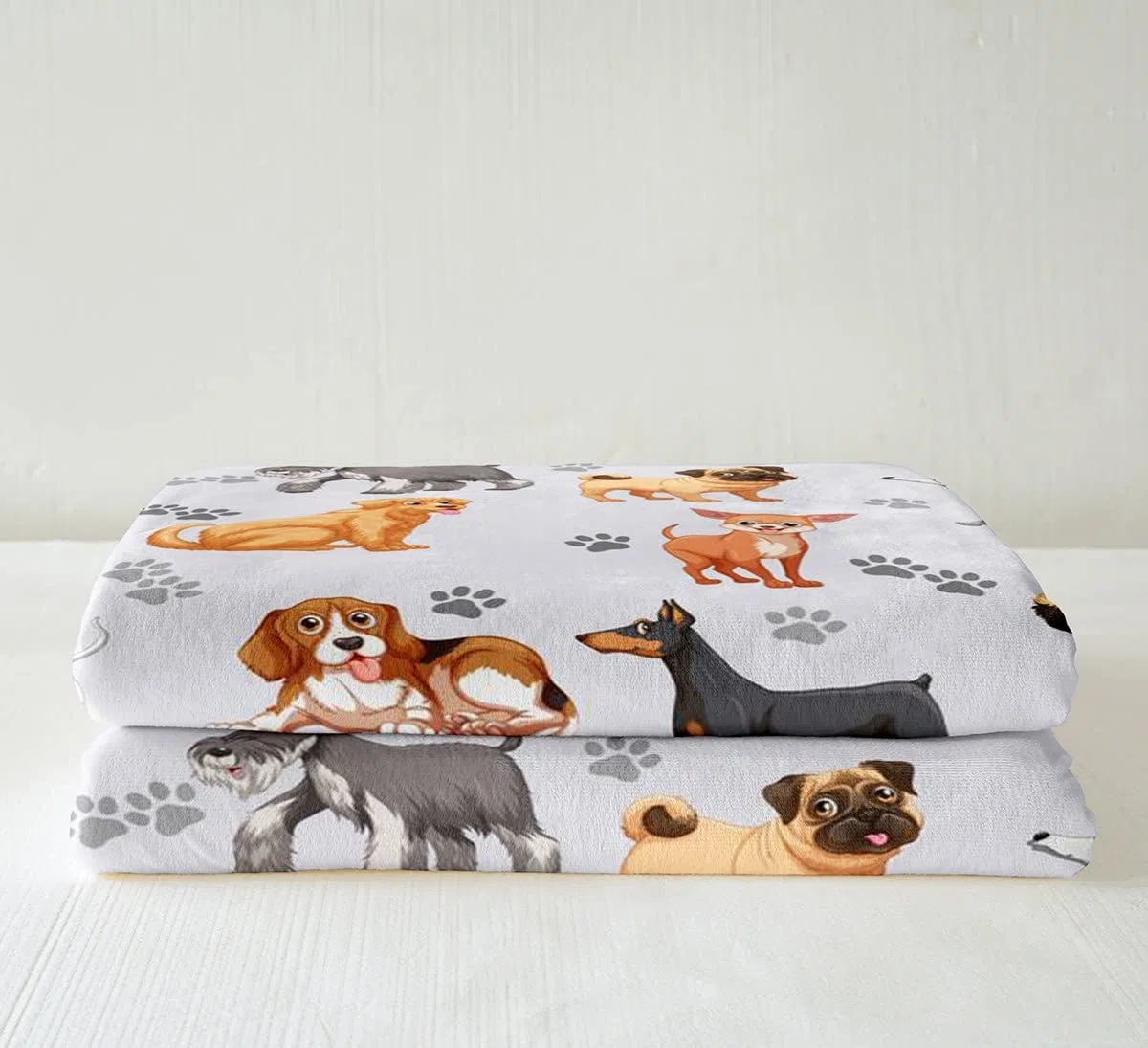 Manta de felpa para perros pequeños con dibujos animados para perros pequeños, manta de felpa para mascotas, cachorros, amantes de los animales, manta de Sherpa para sofá cama, tamaño King 87 x 94 pu