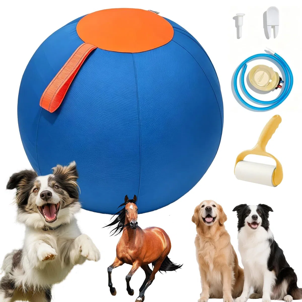 Navea Pelota de pastoreo para perros, pelota gigante para Border Collies, bola de pastoreo extra grande duradera para ejercicio al aire libre y estimulación mental (B, 65 cm)