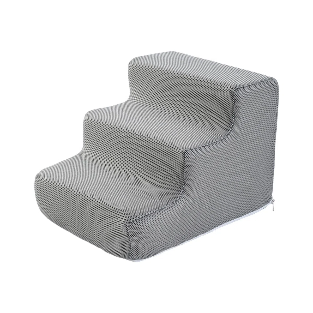 Escaleras para Mascotas y Perros, Rampa Multiusos con Esponja de Alta Densidad, S 3 Pasos Gris