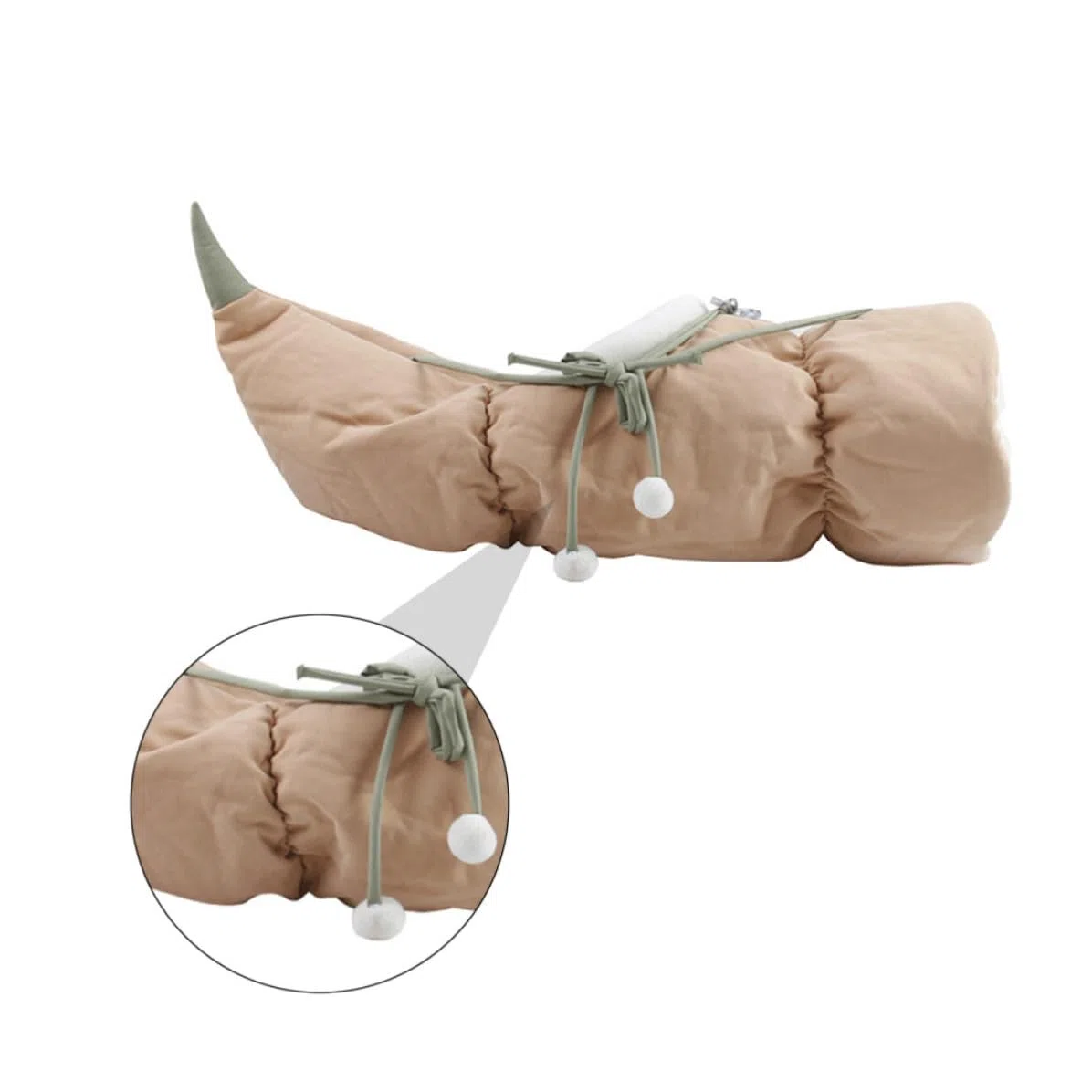 Túnel Plegable para Gatos Forma de Raíz de Loto Rosa, Cama