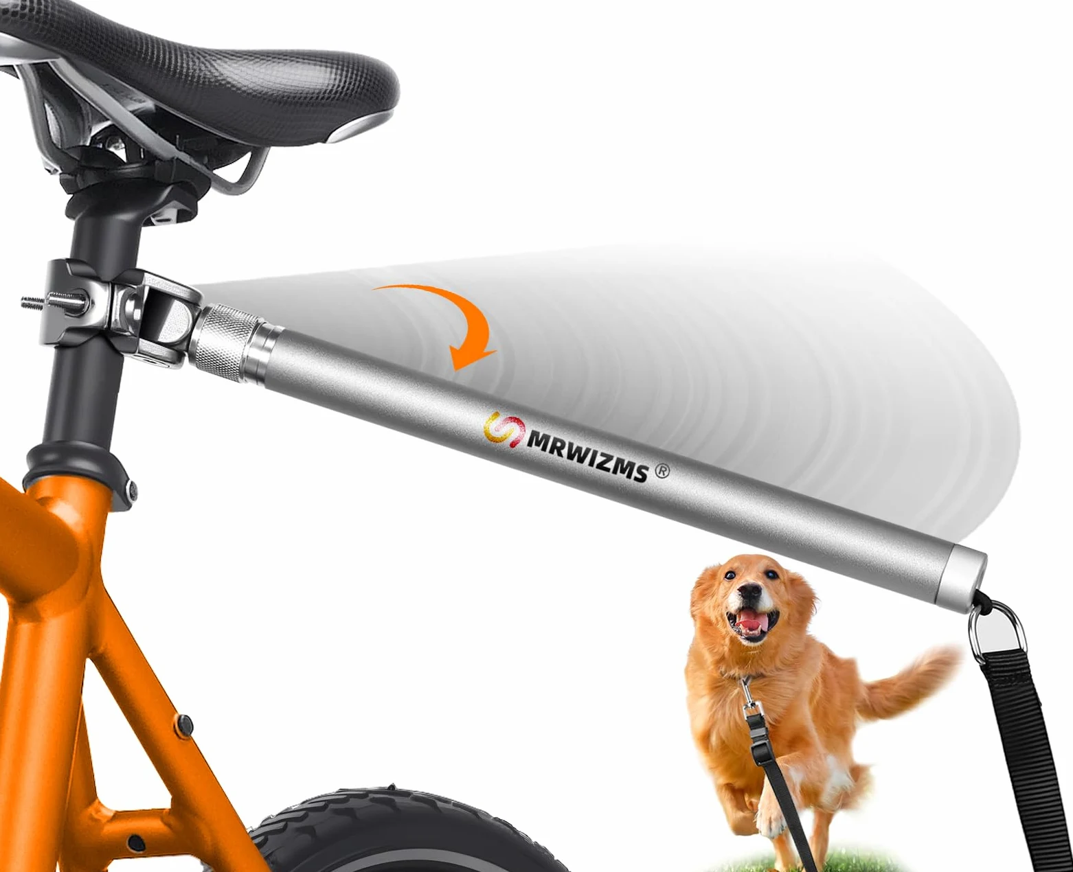 Correa para Perros Bicicleta - Correa Perro Bicicleta Se Puede Girar 180°, Fuerte Absorción de Impactos | Ajustable | Extraíble/Entrenamiento Jogging/Montar en Bicicleta