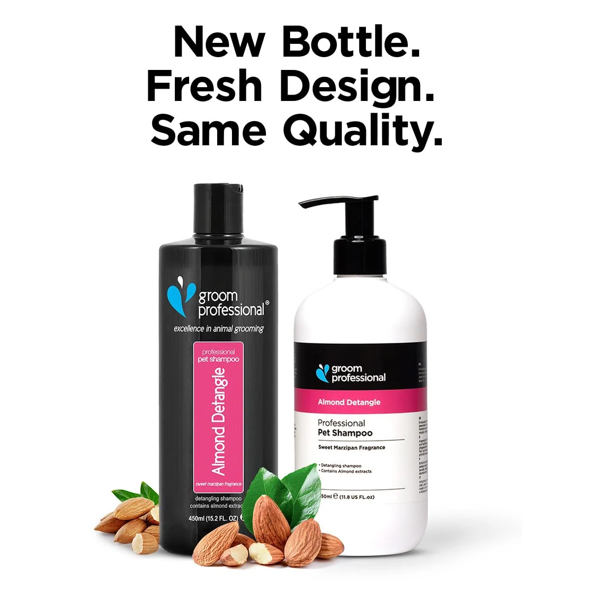 Groom Professional Almond De-Tangling Champú para perros (4 L) – Tamaño de salón 10:1 concentrado, cuidado suave con aceite de almendra, elimina nudos, desodorizante, pelo brillante, calidad del Reino
