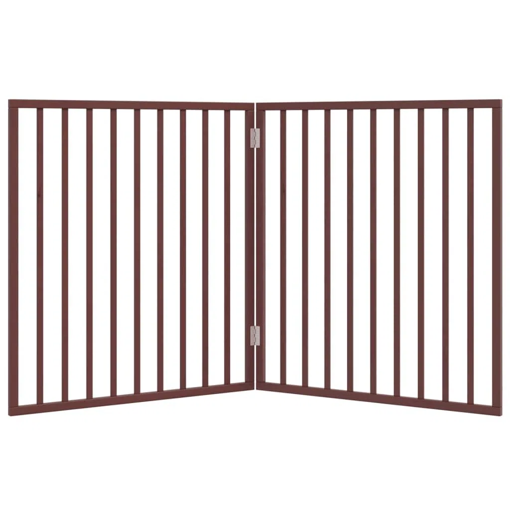 2 piezas de portería plegable marrón 160 cm madera de álamo independiente para perros pequeños y medianos perros cachorros protección seguridad limitación entrenamiento salón