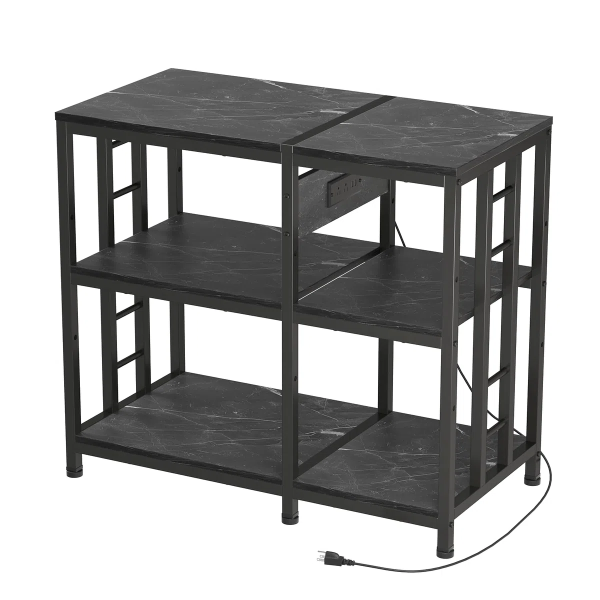 Soporte reforzado para acuario de 40 a 50 galones con toma de corriente, soporte de metal ultra estable de 750 libras de capacidad para reptiles/acuáticos, sistema de estantería de acero