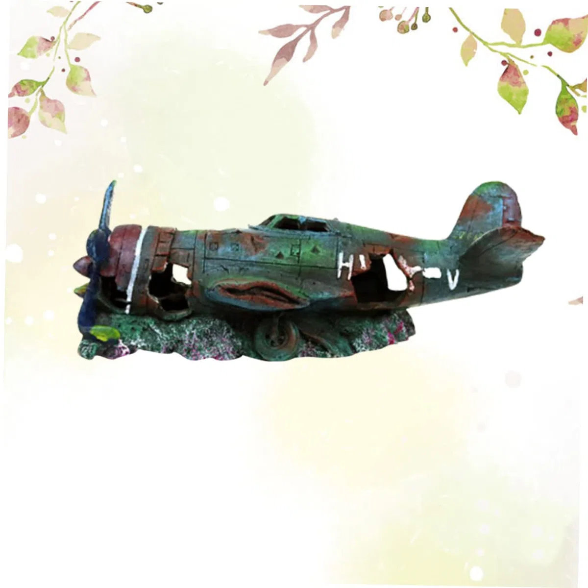 MAGICLULU Decoraciones para Acuarios De Resina Avión Artificial Siniestrado para Adorno De Acuario Decoración De Pecera para Peceras y Tanques De Agua
