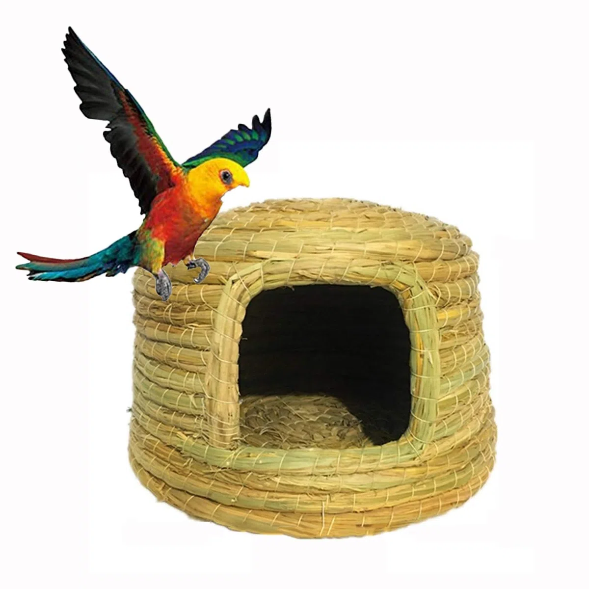 Nidos para PáJaros Nidos Tejidos A Mano, Palomas, Loros Y Pajareras, Jaulas De Aves De Cría De Reclinación Cómodas Y Cálidas (Size : 35x25cm)