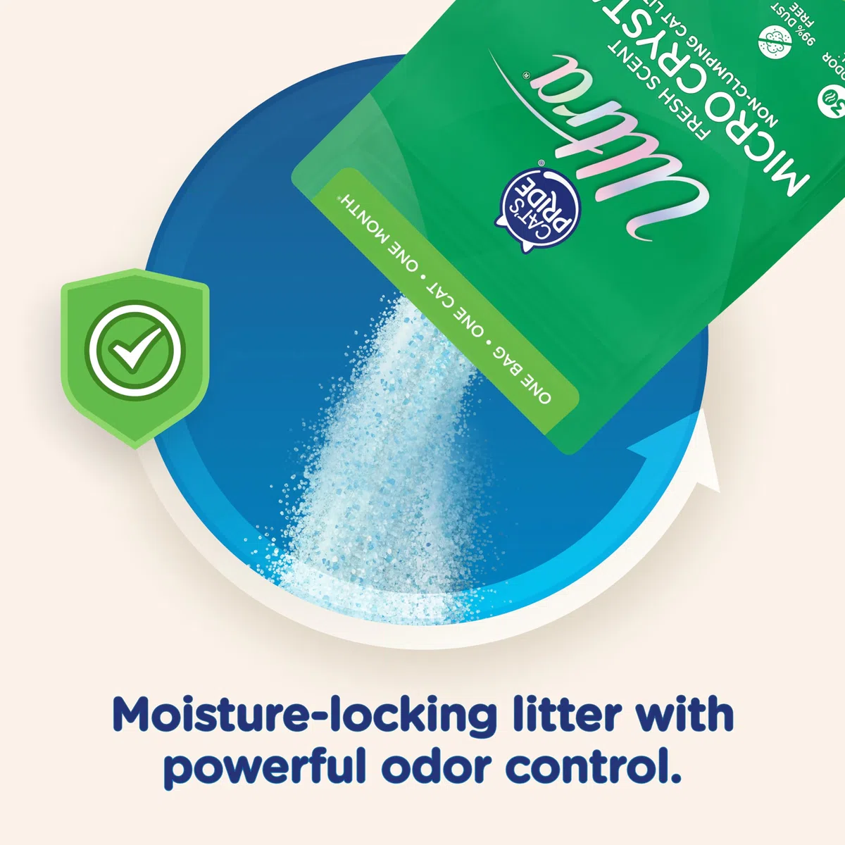 Ultra Arena para Gatos Fresh Scented Micro Crystals Premium, 99.9% Libre de Polvo, Suave para Las Patas, 15 Libras en Total (3 Paquetes de 5 Libras)