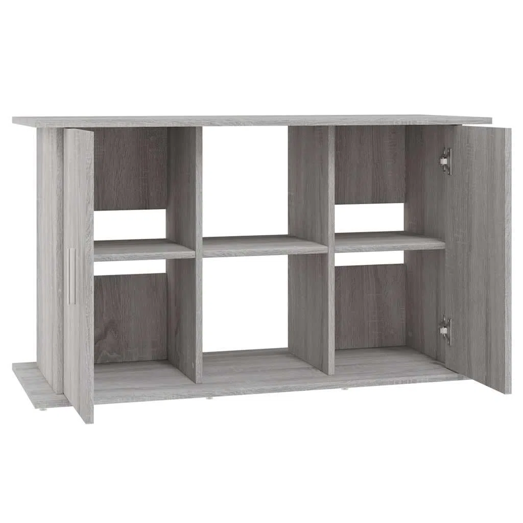 Mangloder - Soporte para acuario Sonoma gris de madera, 101 x 41 x 58 cm, armario inferior para acuario, con espacio de almacenamiento para alimento de peces, filtros y accesorios, para salón, oficina