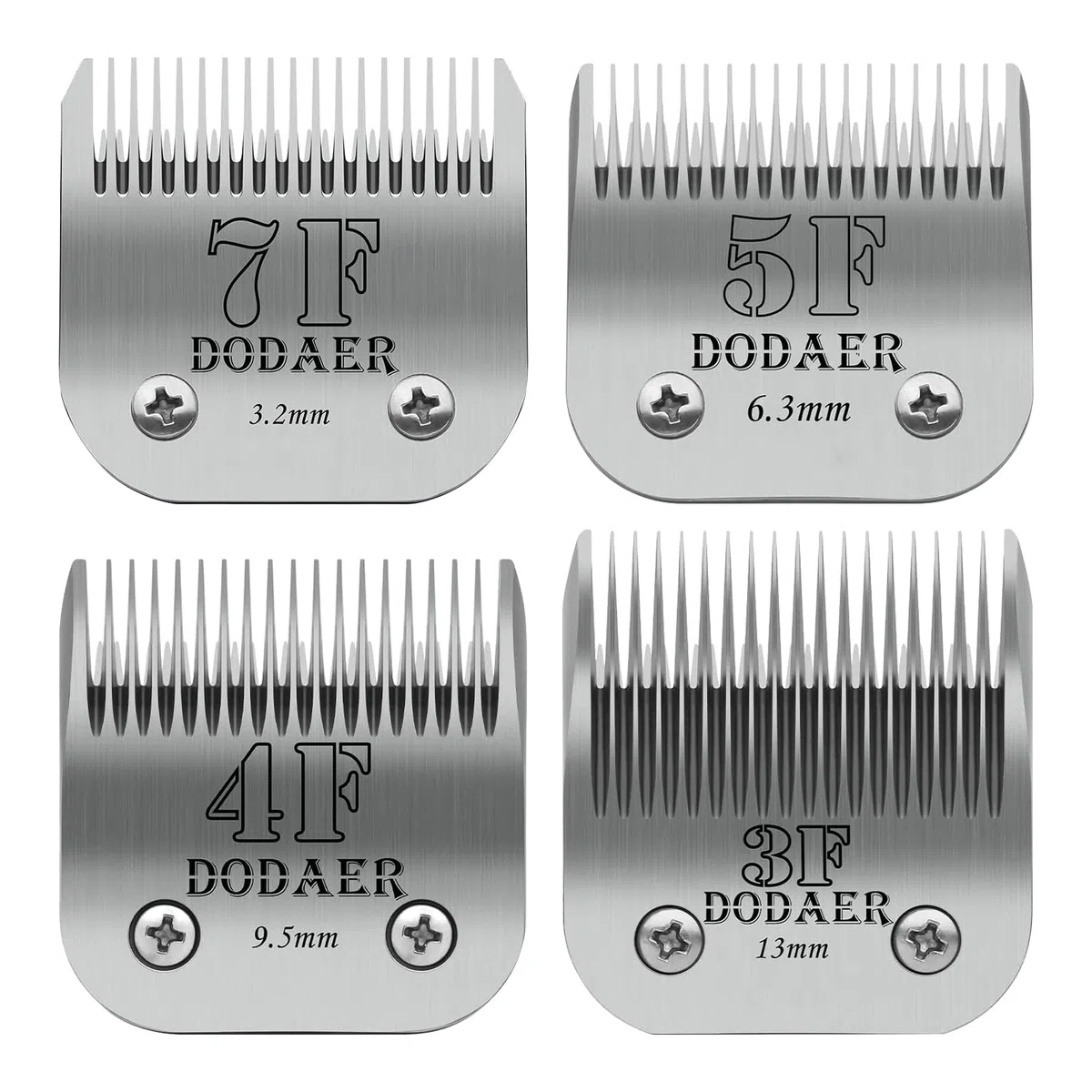 7F/5F/4F/3F - Cuchillas de cerámica para cortapelos para perros, compatible con Moser 45-50/heiner/Andis/Oster A5/Wahl KM10 Series,Longitud de corte de 1/8 pulgadas (3,2 mm) hasta 1/2 pulgadas (13 mm)