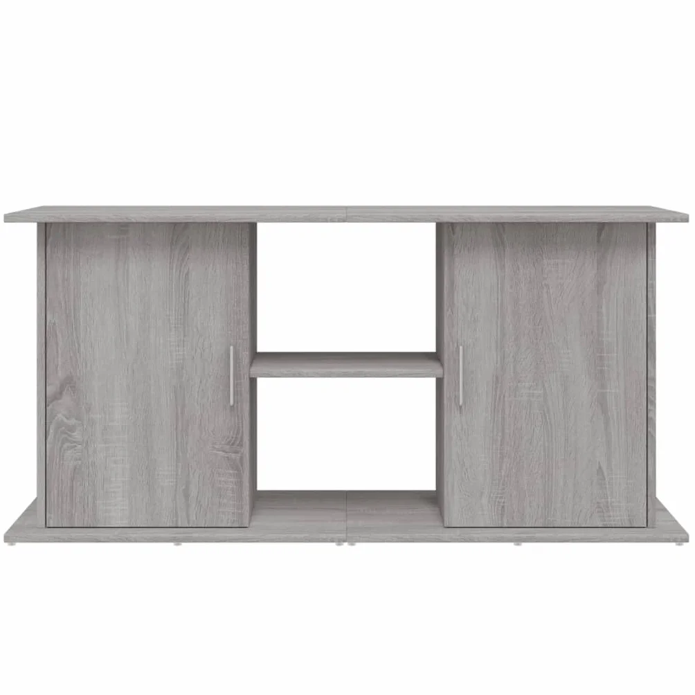 Mangloder Soporte para acuario, gris Sonoma, 121 x 41 x 58 cm, material de madera, armario para acuario, armario para acuario, estantería con espacio para alimentos para peces, accesorios, filtro en