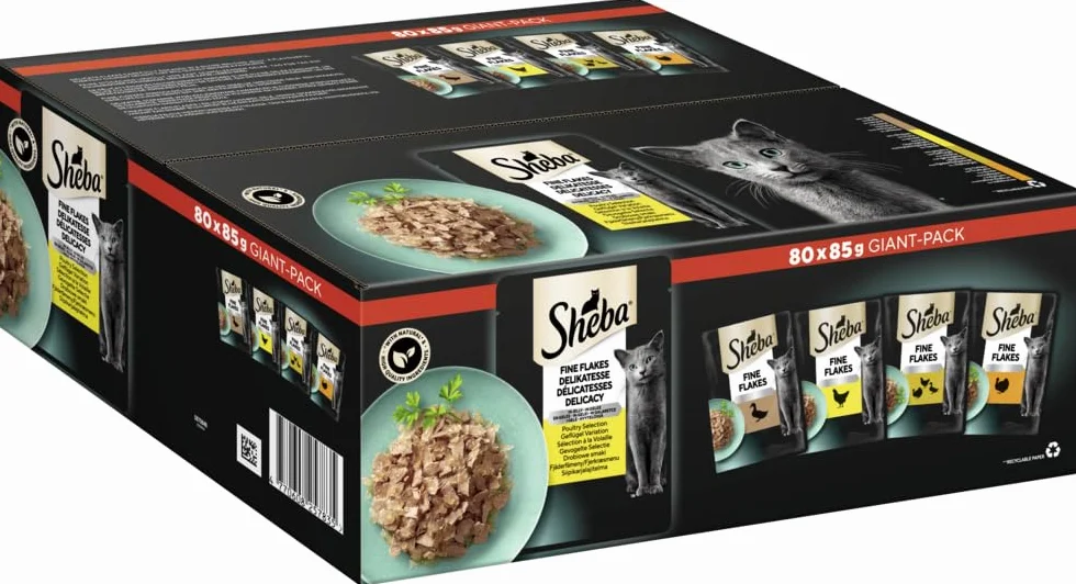Sheba Delicacy Poultry Flavours in Jelly - Wet Cat Food - 80x 85 g
