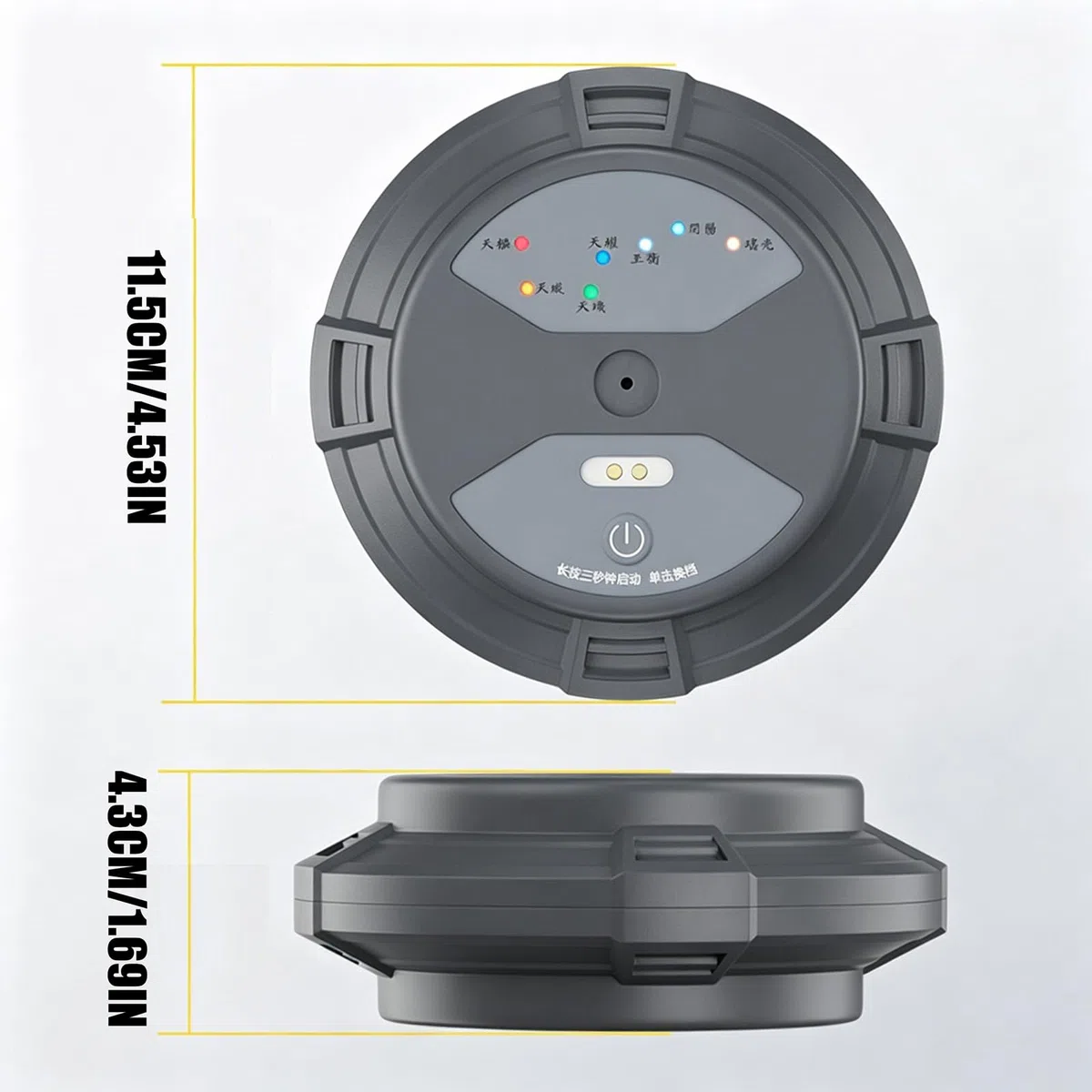 Diseño compacto de 11,5 cm, ideal para viajes y uso doméstico, burbujeador eficaz para acuarios delgados