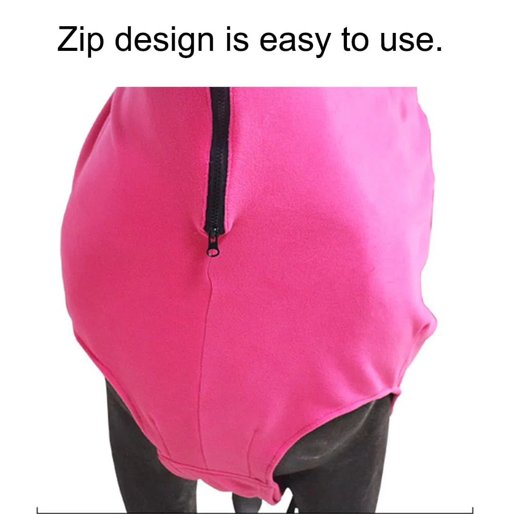 TopHomer Capucha de cabeza de caballo de forro polar suave, cómoda manga de cabeza de caballo con cremallera para proteger la melena, mantener el cuello caliente (negro/grande)