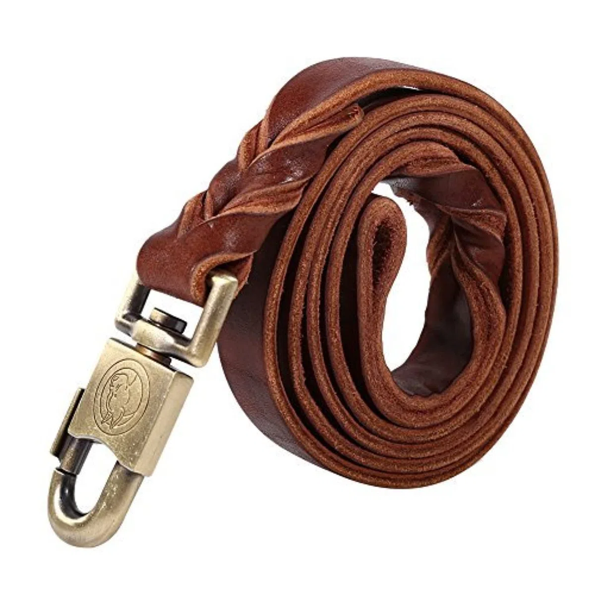 Correa de Cuero Suave para Entrenamiento y Paseo de Perros con Clip de Seguridad (2.5 * 150CM)
