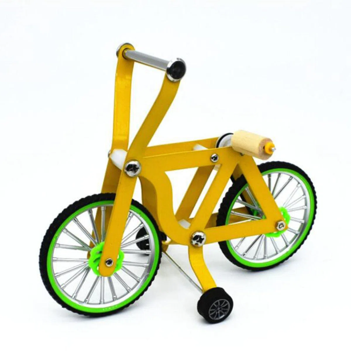F Fityle Parrot Bicicleta de Juguete para Aves Accesorio Educativo para Loros Bicicleta de Puzzle de Inteligencia Talón de Pie para Pájaros Hecha en M, 20x10.5x14cm